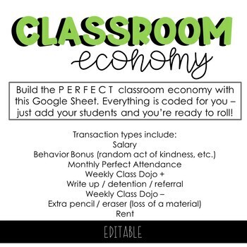 Preview of Digital Classroom Economy - Editable!
