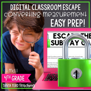 Preview of 4th Grade Math Digital Escape Room 4.MD.1 Measurement DISTANCE LEARNING