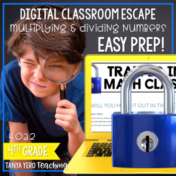 Preview of 4th Grade Math Digital Escape Room 4.OA.2 Multiplication Division