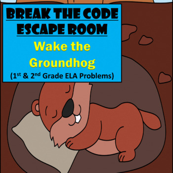 Preview of Groundhog Escape Room | 1st & 2nd Grade Reading | Digital Google Forms | Team