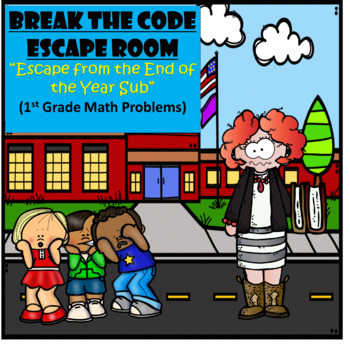 Preview of End of School Year Escape Room | 1st Grade Math | Digital Google Forms | Team