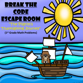 Preview of Thanksgiving Escape Room | 1st Grade Math | Digital Google Forms | Teamwork