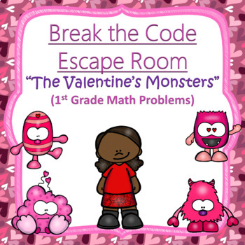 Preview of Valentines Escape Room | 1st Grade Math | Digital Google Forms | Team