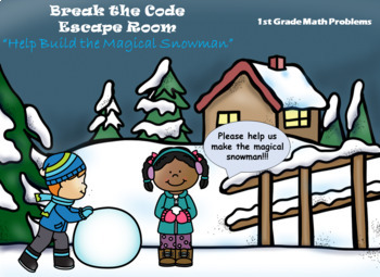 Preview of Winter Escape Room | 1st Grade Math | Digital Google Forms | Teamwork