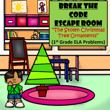 Preview of Christmas Escape Room | 1st Grade Reading | Digital Google Forms | Teamwork