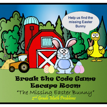 Preview of Easter Escape Room | 2nd Grade Math | Digital Google Forms | Team