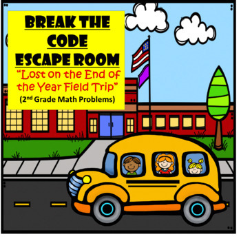 Preview of End of School Year Escape Room | 2nd Grade Math | Digital Google Forms | Team