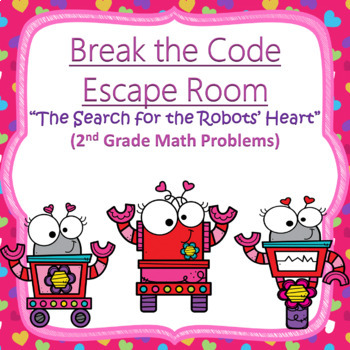 Preview of Valentines Escape Room | 2nd Grade Math | Digital Google Forms | Teamwork