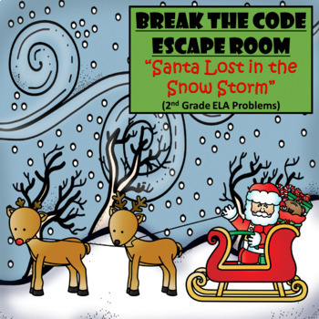 Preview of Christmas Escape Room | 2nd Grade Reading | Digital Google Forms | Teamwork