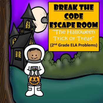Preview of Halloween Escape Room | 2nd Grade Reading | Digital Google Forms | Teamwork