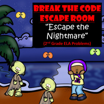 Preview of Halloween Escape Room | 2nd Grade Reading | Digital Google Forms | Teamwork
