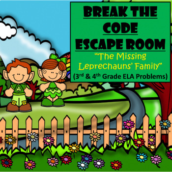 Preview of St. Patrick Escape Room | 3rd & 4th Grade Reading | Digital Google Forms | Team