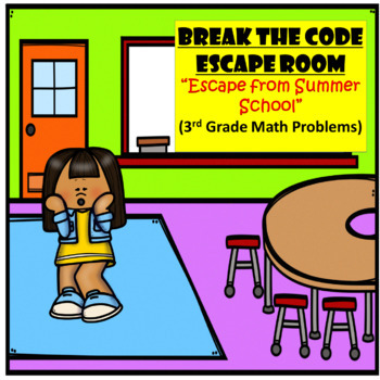 Preview of End of School Year Escape Room | 3rd Grade Math | Digital Google Forms | Team