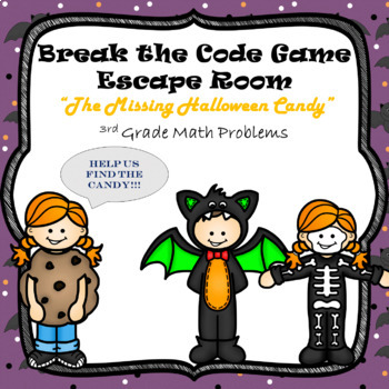Preview of Halloween Escape Room | 3rd Grade Math | Digital Google Forms | Teamwork