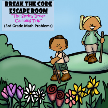 Preview of Spring Escape Room | 3rd Grade Math | Digital Google Forms | Team