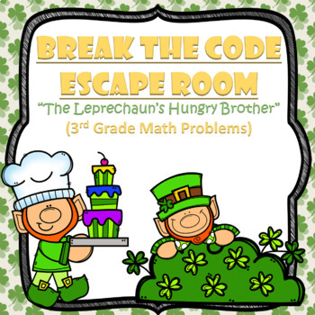 Preview of St. Patricks Escape Room | 3rd Grade Math | Digital Google Forms | Teamwork