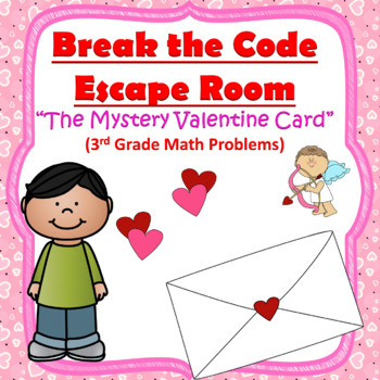 Preview of Valentines Escape Room | 3rd Grade Math | Digital Google Forms | Teamwork