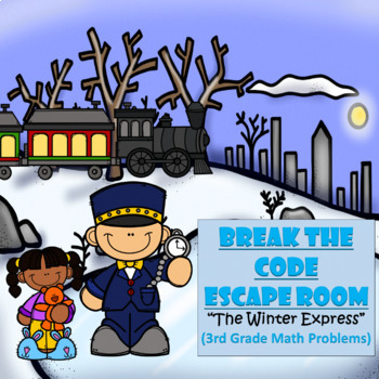 Preview of Winter Polar Escape Room | 3rd Grade Math | Digital Google Forms | Team
