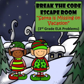 Preview of Christmas Escape Room | 3rd Grade Reading | Digital Google Forms | Teamwork