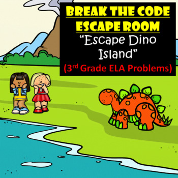 Preview of Fun Dinosaur Escape Room | 3rd Grade Reading | Digital Google Forms | Teamwork