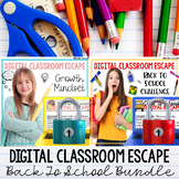 Activities for Back To School Escape Rooms Growth Mindset Bundle