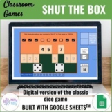 Digital Classroom Games Shut the Box Google Drive Google Sheets