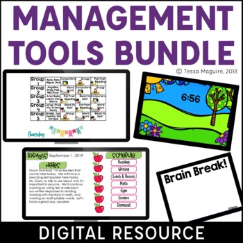 Preview of Digital Classroom Management Tools Bundle - Back to School