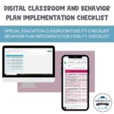 Digital Classroom Set-up Checklist and Behavior Plan Imple