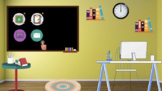 Digital Classroom with Clickable links rug - Editable