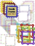 Digital Clip Art Doodle Frames {Color Pack}