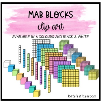Preview of Digital Clip Art MAB - Base Ten Blocks