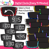 Digital Clock Clipart Every 15 Minutes: 113 School Analog 