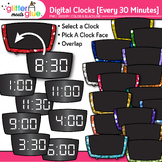 Digital Clock Clipart Every 30 Minutes: 65 School Analog T