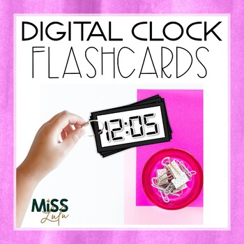Preview of Digital Clock Flashcards to the 5 Minute Interval