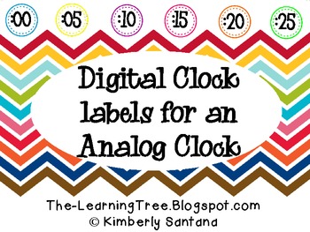 Preview of Digital Clock Labels