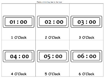 Preview of Digital Clock - Telling Time to the Hour