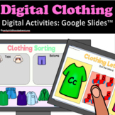 Digital Clothing Activities - Math and Literacy Centers fo