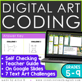 Digital Coding Text Art Project for Middle School Algorith