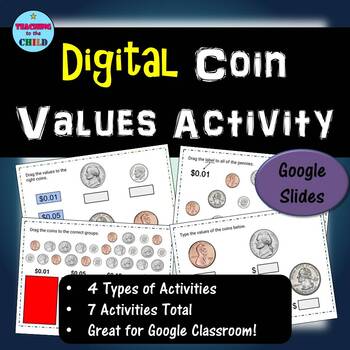 Preview of Digital Coin Values  Activity - FREEBIE!