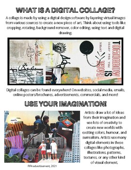 Digital Collage Art Lesson and Information Packet