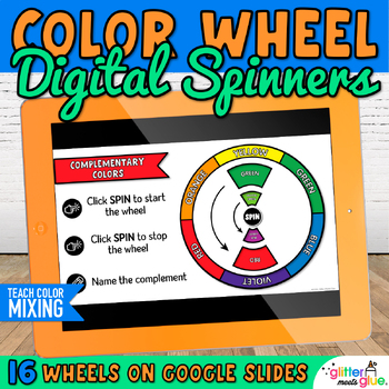 Preview of 16 Color Wheel Spinners Digital Resource: Color Theory in Art on Google Slides