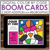 Digital Color by Code | 2 Digit Addition with Regrouping B