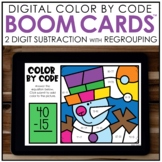 Digital Color by Code | 2 Digit Subtraction with Regroupin
