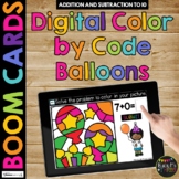 Digital Color by Code Boom Cards™ Fact Fluency Math Activi
