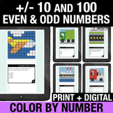 Digital Color by Number | Add 10 or 100, Subtract 10 or 10