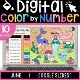 Digital Color by Number | June | Summer | Editable | Googl