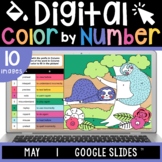Digital Color by Number | May | Spring | Editable | Google Slides