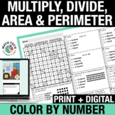 Multiplication, Division, Perimeter, & Area Practice - 3rd