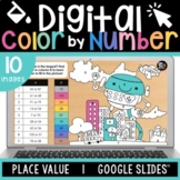 Place Value Color by Number Math Review Activities on Goog