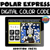 Digital Color by Number Polar Express Addition Facts Boom Cards™